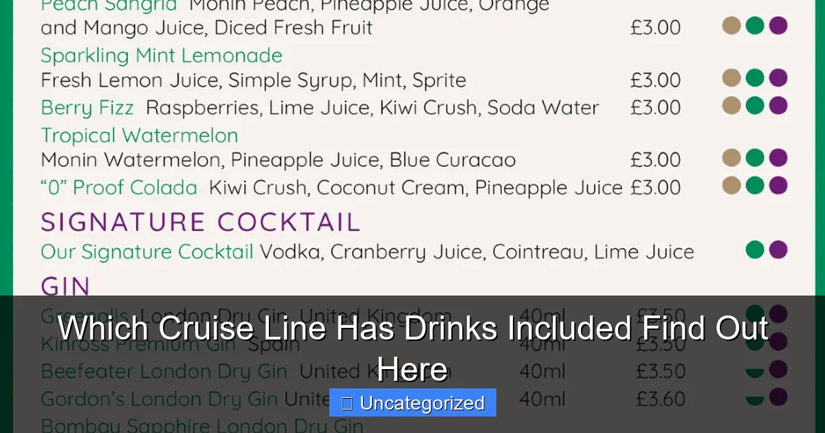 Which Cruise Line Has Drinks Included Find Out Here
