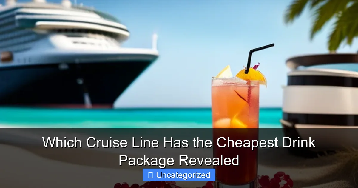 Which Cruise Line Has the Cheapest Drink Package Revealed