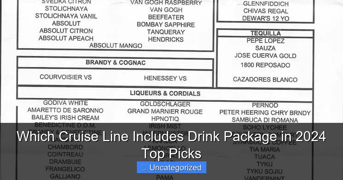 Which Cruise Line Includes Drink Package in 2024 Top Picks