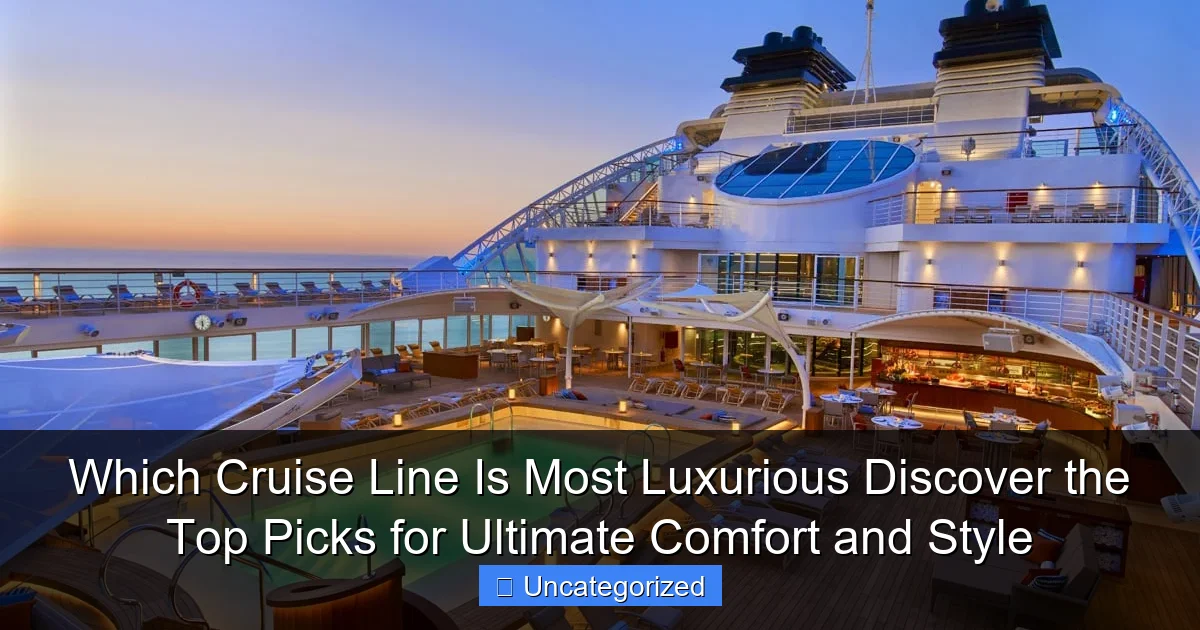 Which Cruise Line Is Most Luxurious Discover the Top Picks for Ultimate Comfort and Style