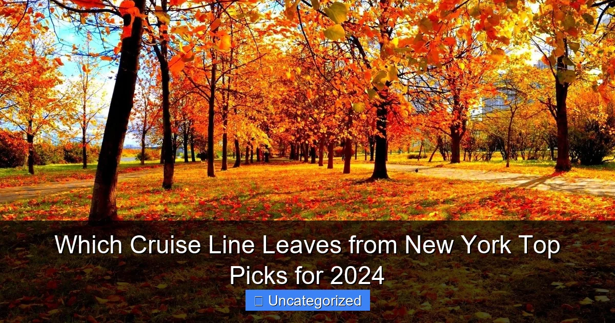 Which Cruise Line Leaves from New York Top Picks for 2024