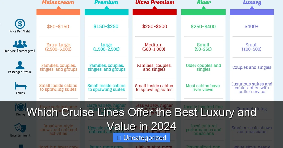 Which Cruise Lines Offer the Best Luxury and Value in 2024