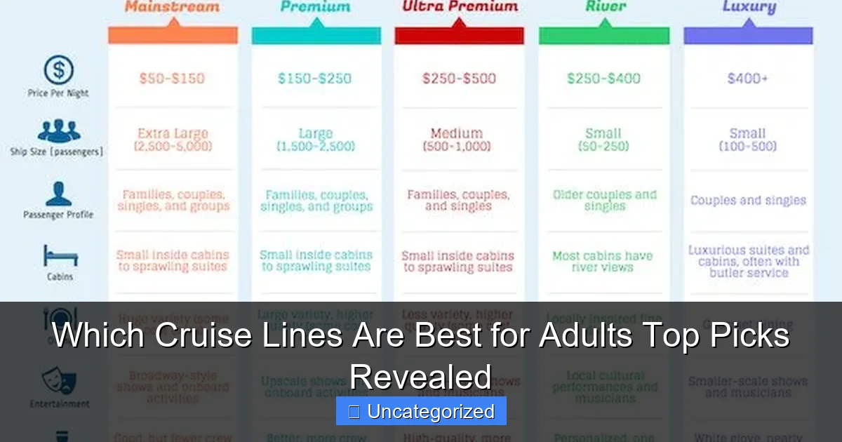 Which Cruise Lines Are Best for Adults Top Picks Revealed