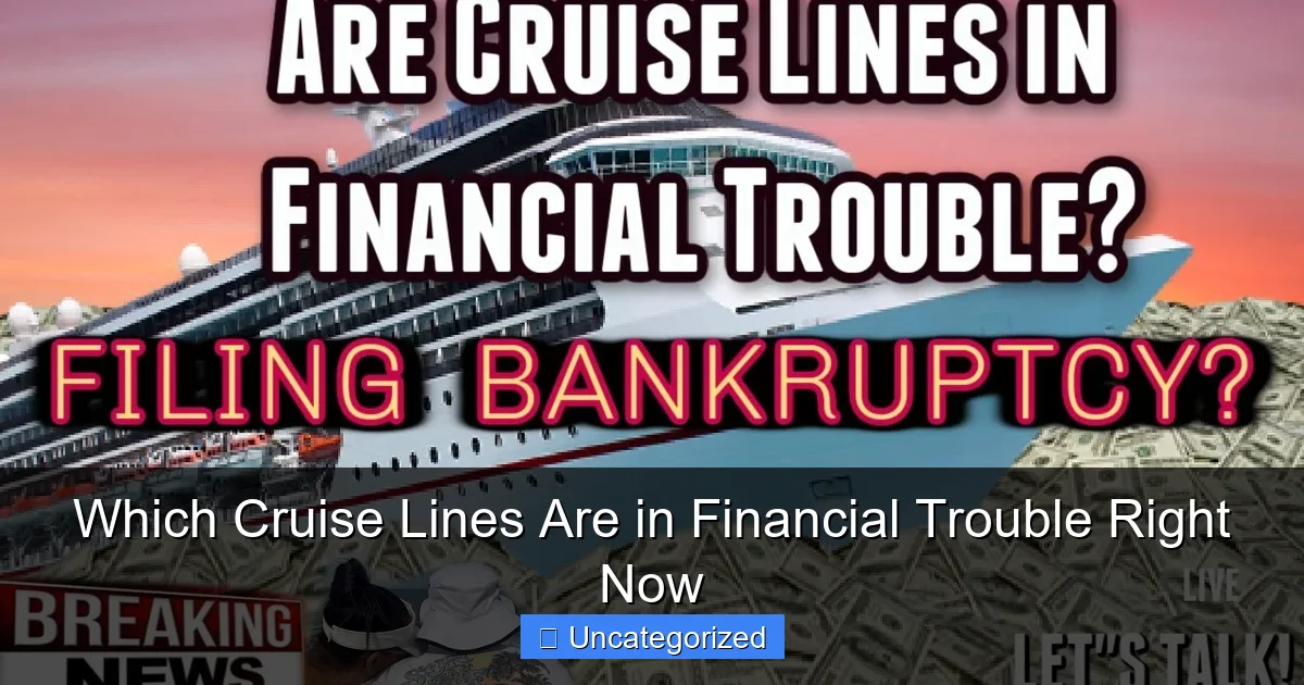 Which Cruise Lines Are in Financial Trouble Right Now