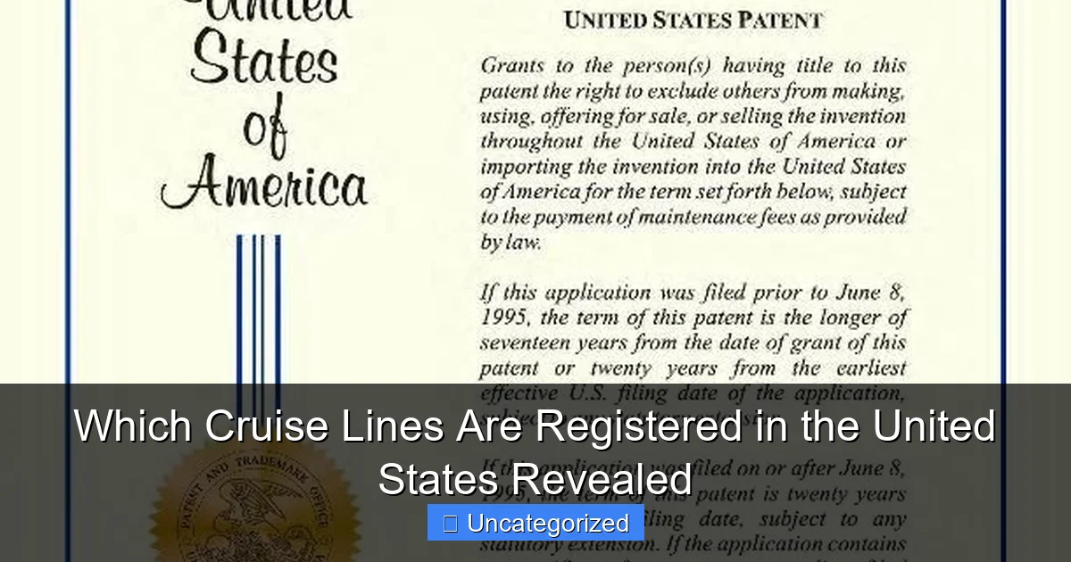 Which Cruise Lines Are Registered in the United States Revealed