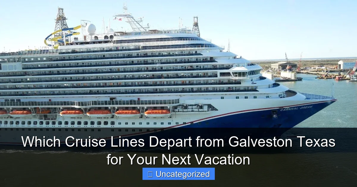 Which Cruise Lines Depart from Galveston Texas for Your Next Vacation