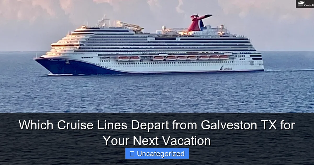 Which Cruise Lines Depart from Galveston TX for Your Next Vacation