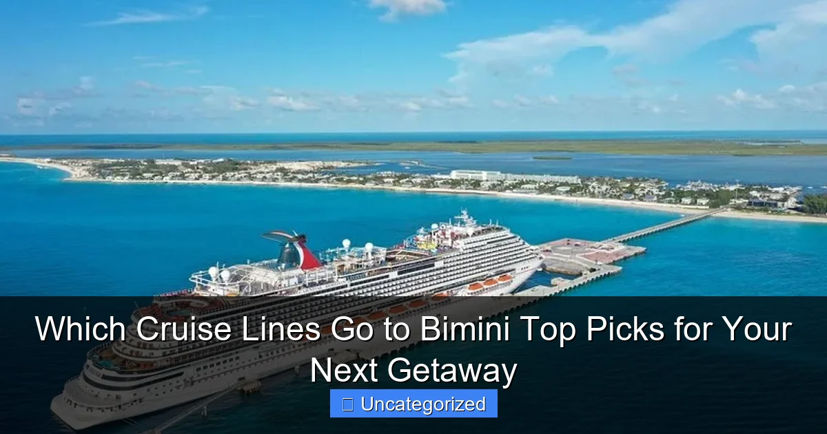Which Cruise Lines Go to Bimini Top Picks for Your Next Getaway