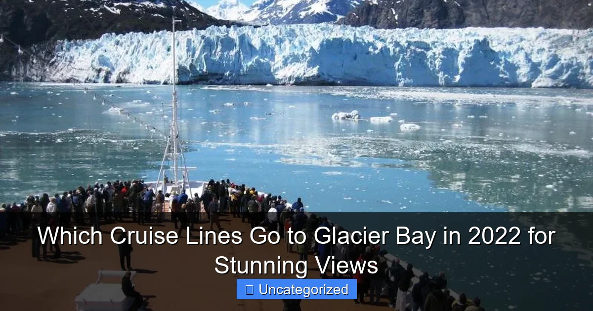 Which Cruise Lines Go to Glacier Bay in 2022 for Stunning Views