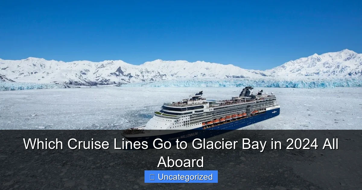 Which Cruise Lines Go to Glacier Bay in 2024 All Aboard