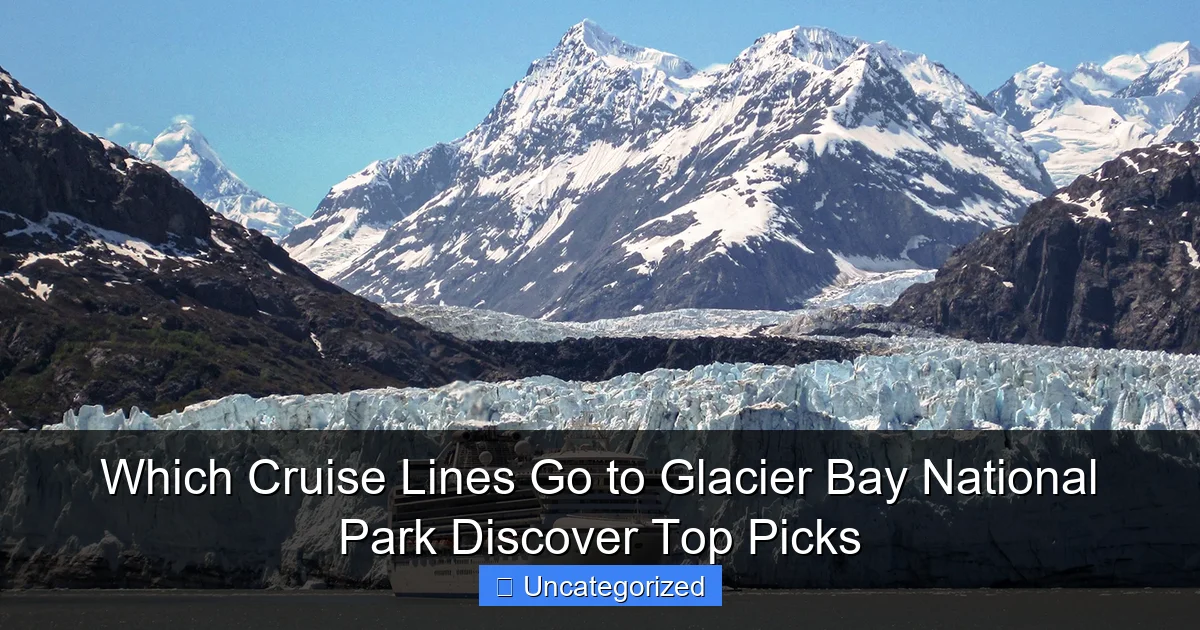 Which Cruise Lines Go to Glacier Bay National Park Discover Top Picks