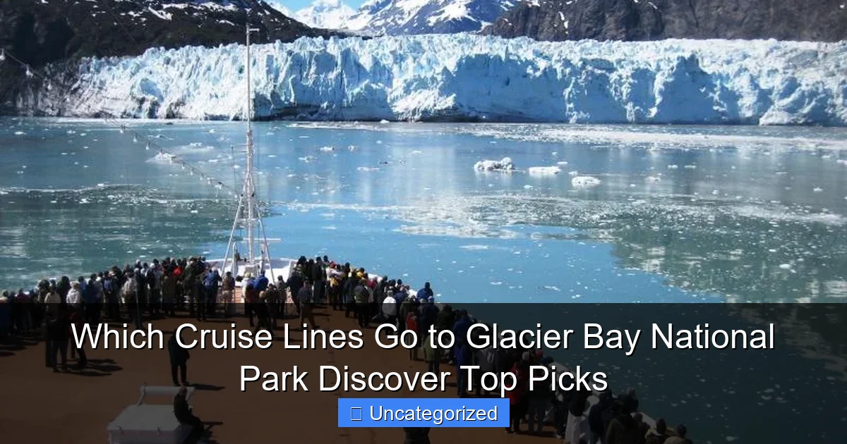 Which Cruise Lines Go to Glacier Bay National Park Discover Top Picks