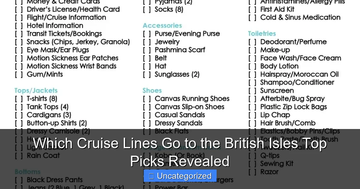 Which Cruise Lines Go to the British Isles Top Picks Revealed