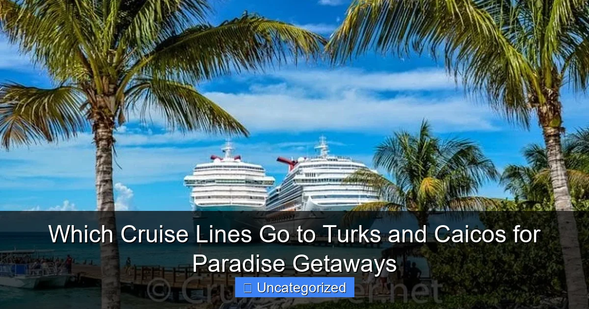 Which Cruise Lines Go to Turks and Caicos for Paradise Getaways
