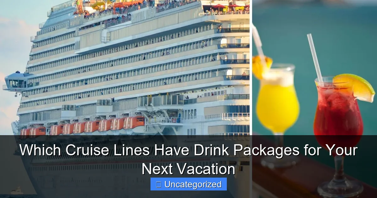 Which Cruise Lines Have Drink Packages for Your Next Vacation