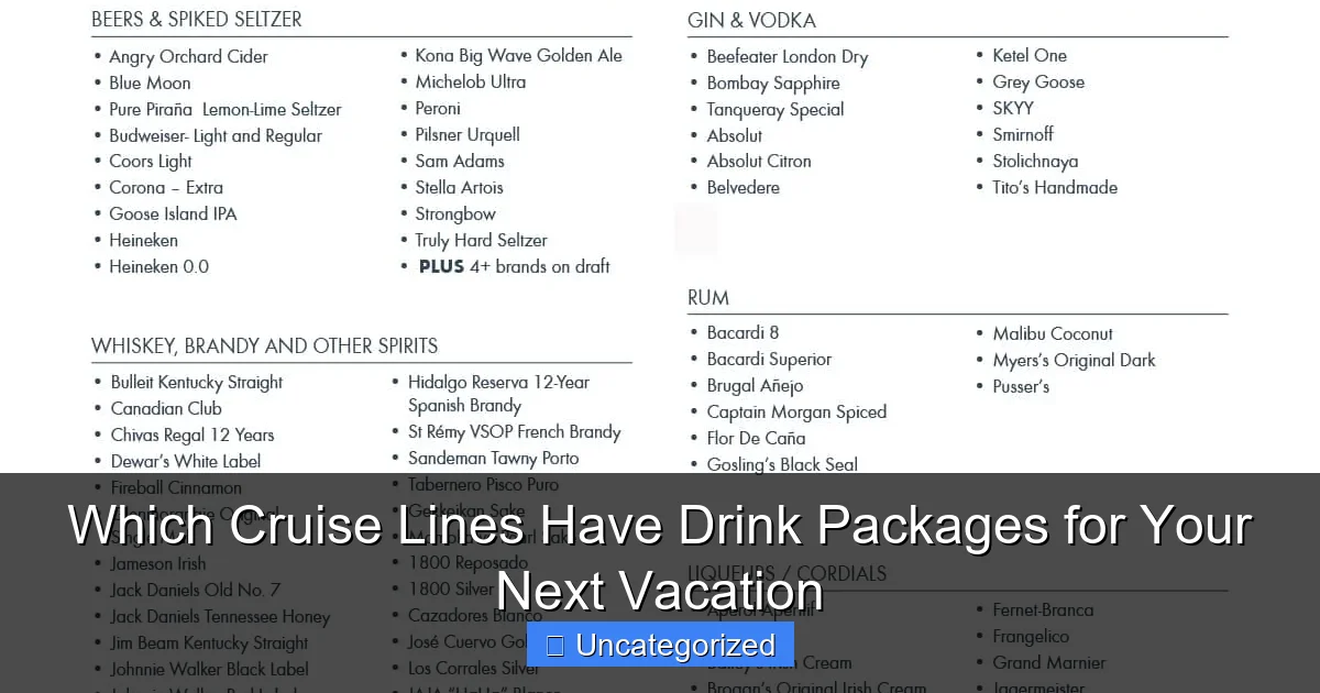 Which Cruise Lines Have Drink Packages for Your Next Vacation
