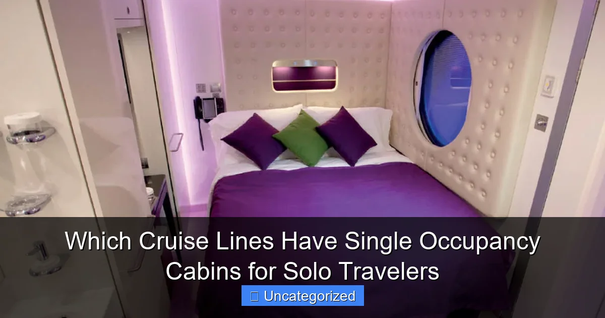 Which Cruise Lines Have Single Occupancy Cabins for Solo Travelers