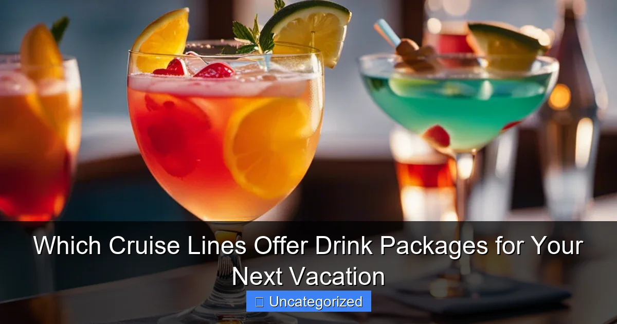 Which Cruise Lines Offer Drink Packages for Your Next Vacation