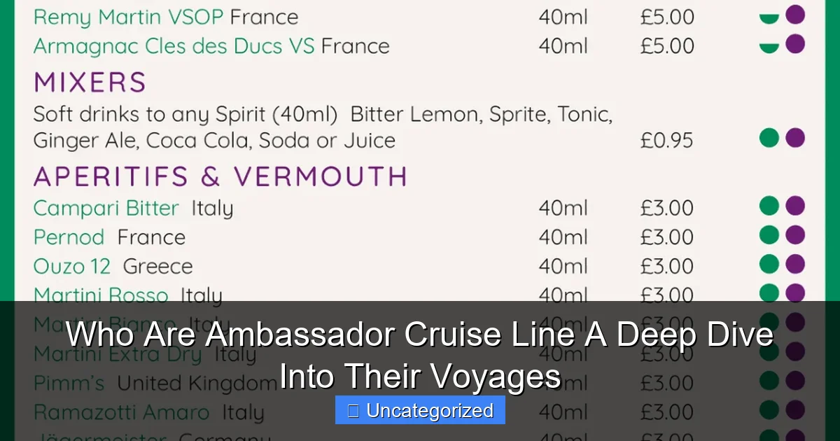 Who Are Ambassador Cruise Line A Deep Dive Into Their Voyages