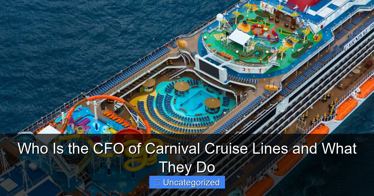 Who Is the CFO of Carnival Cruise Lines and What They Do
