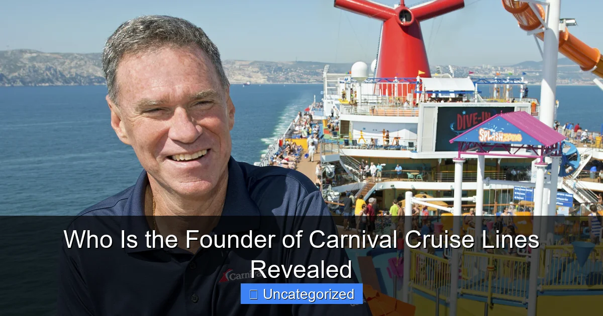 Who Is the Founder of Carnival Cruise Lines Revealed