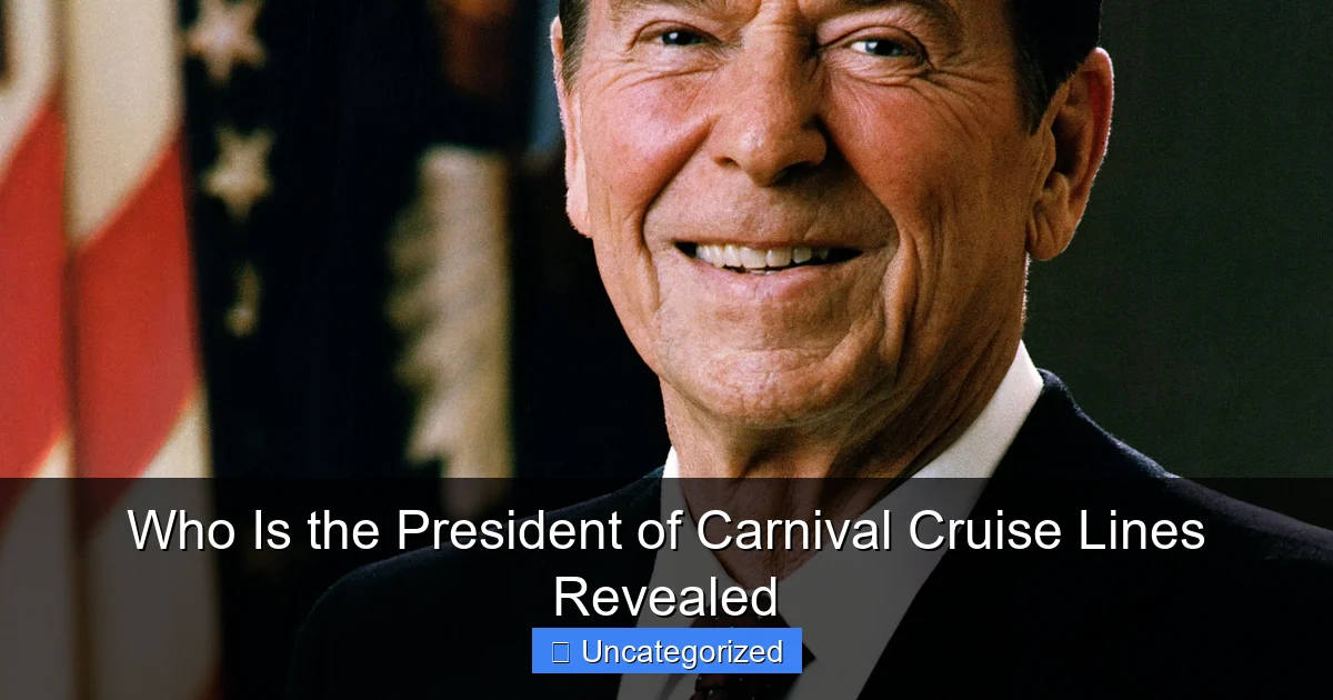 Who Is the President of Carnival Cruise Lines Revealed