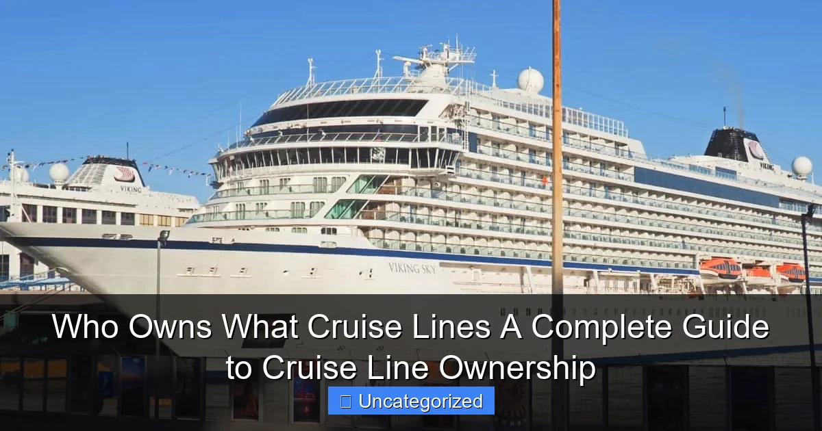 Who Owns What Cruise Lines A Complete Guide to Cruise Line Ownership