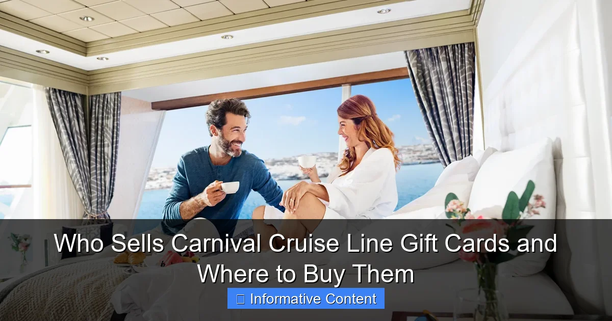 Who Sells Carnival Cruise Line Gift Cards and Where to Buy Them