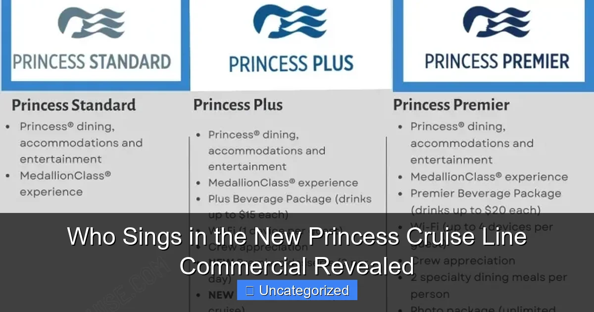 Who Sings in the New Princess Cruise Line Commercial Revealed