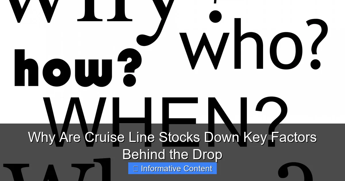 Why Are Cruise Line Stocks Down Key Factors Behind the Drop