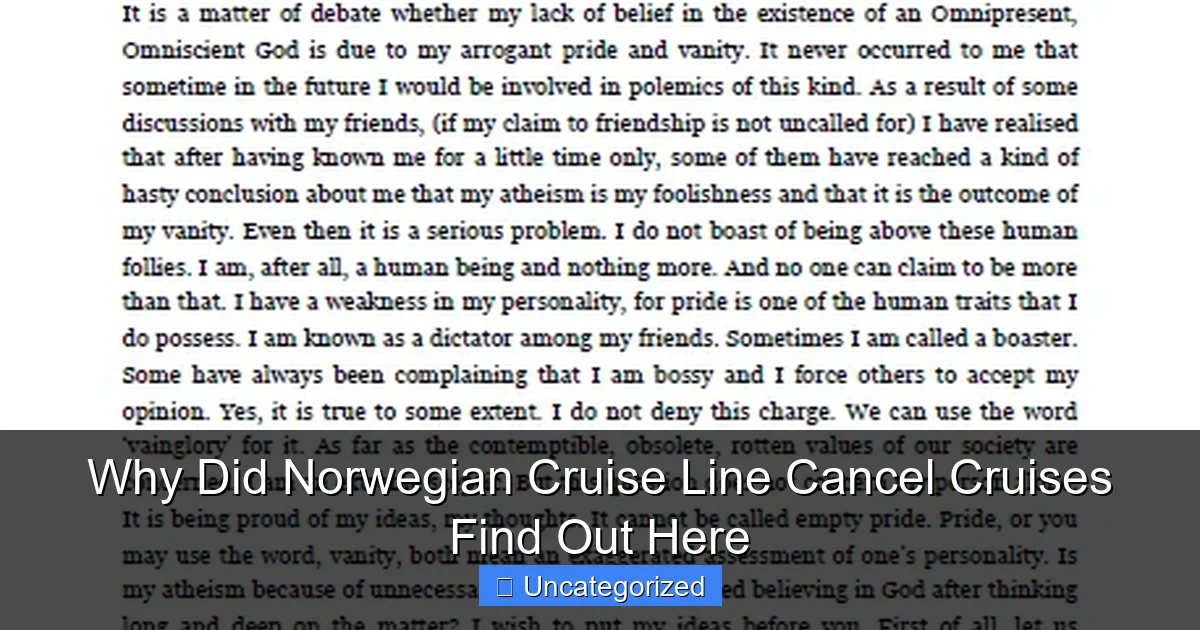 Why Did Norwegian Cruise Line Cancel Cruises Find Out Here