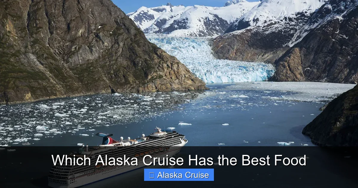 Which Alaska Cruise Has the Best Food