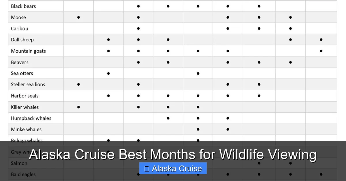 Alaska Cruise Best Months for Wildlife Viewing