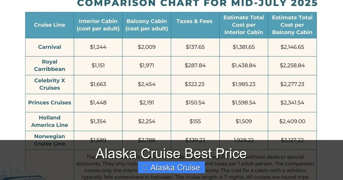 Alaska Cruise Best Price