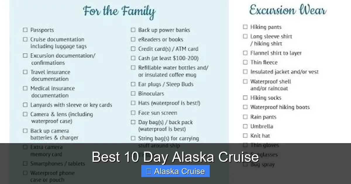Best 10 Day Alaska Cruise