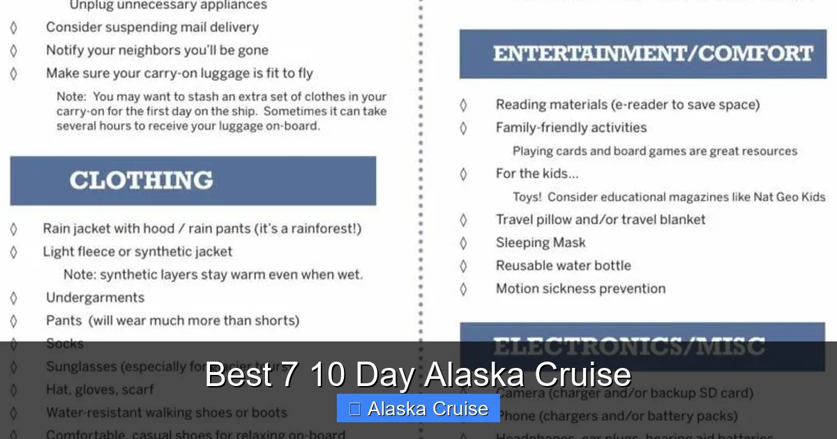 Best 7 10 Day Alaska Cruise