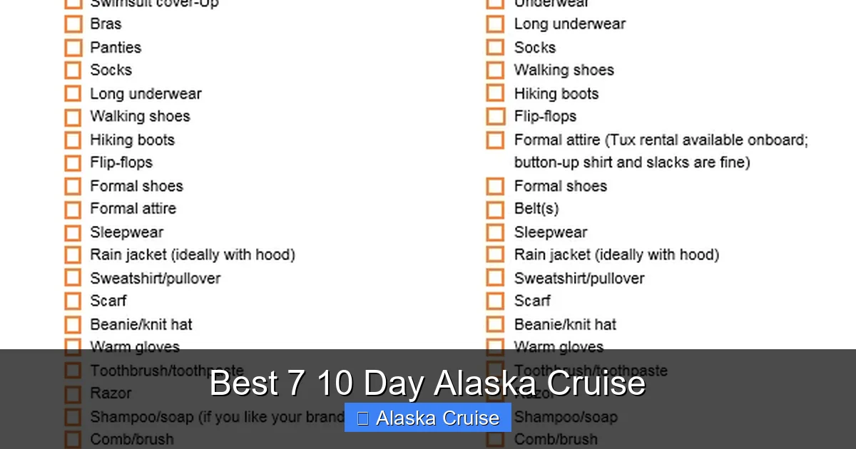 Best 7 10 Day Alaska Cruise