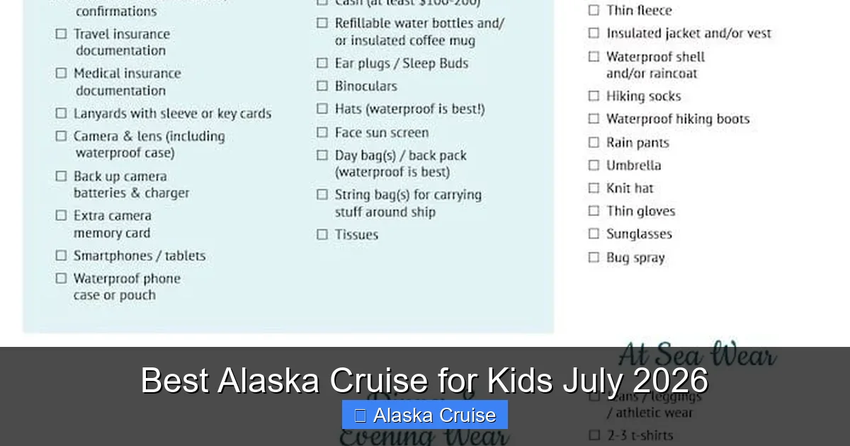 Best Alaska Cruise for Kids July 2026