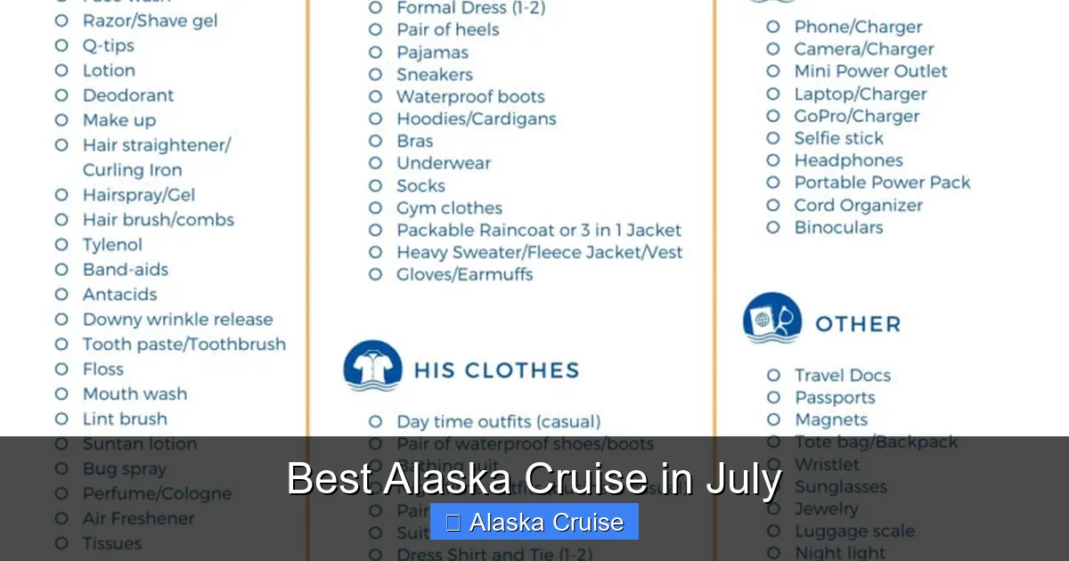 Best Alaska Cruise in July