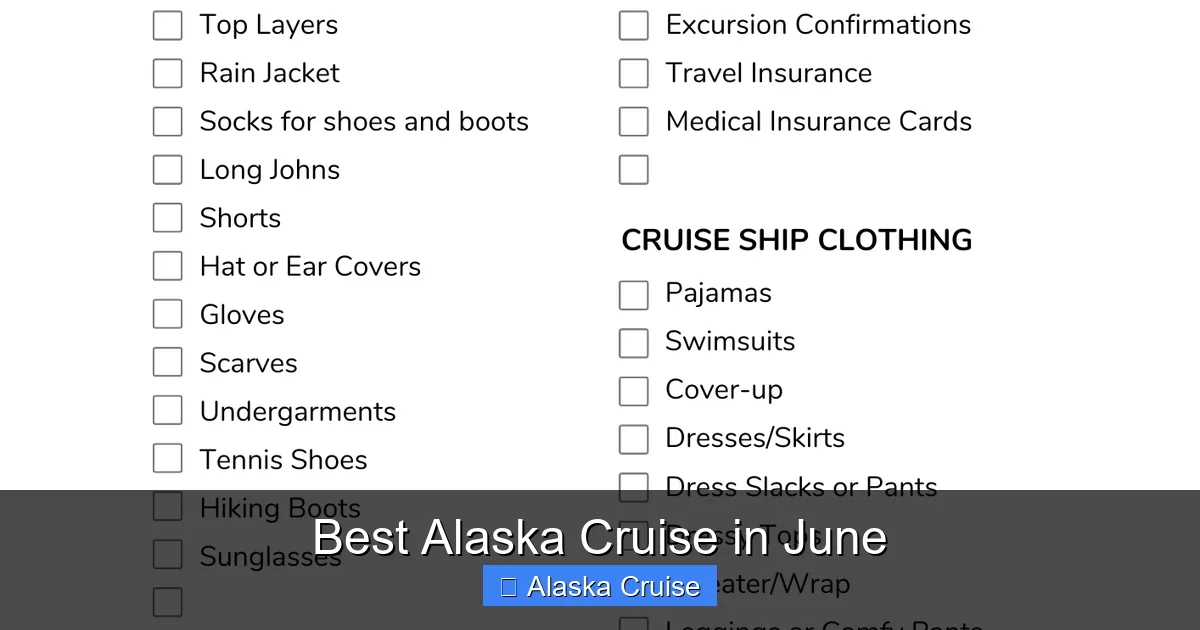 Best Alaska Cruise in June
