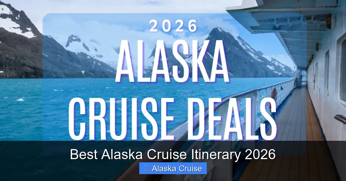 Best Alaska Cruise Itinerary 2026