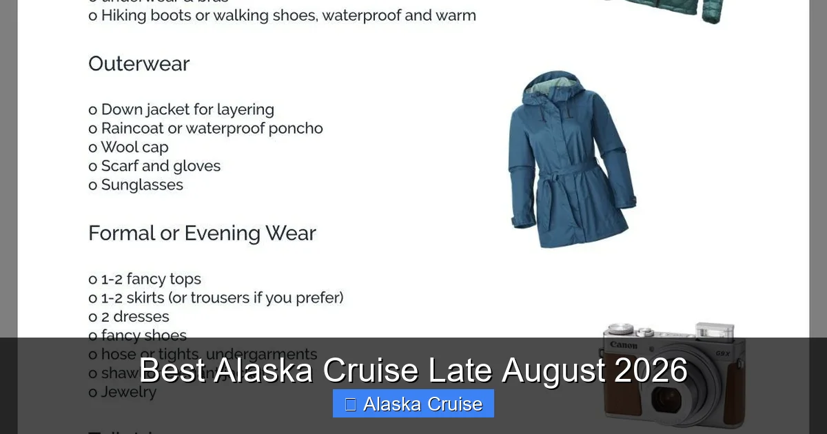 Best Alaska Cruise Late August 2026