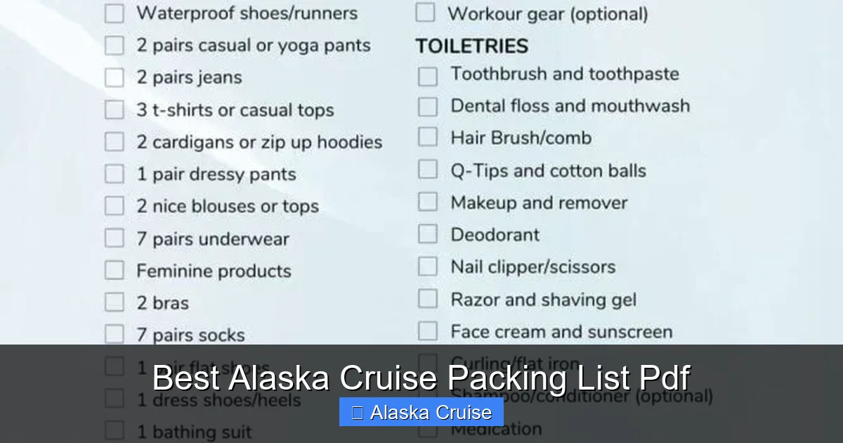 Best Alaska Cruise Packing List Pdf