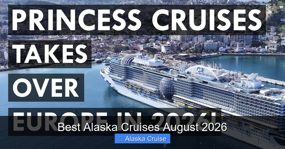 Best Alaska Cruises August 2026