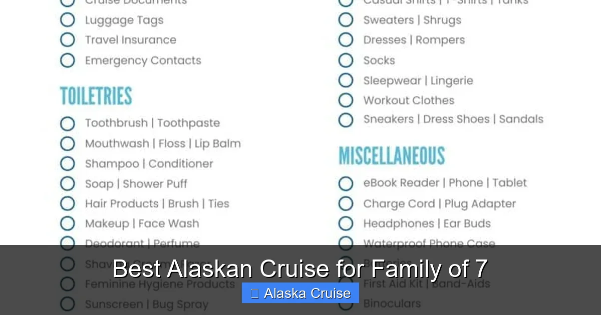 Best Alaskan Cruise for Family of 7