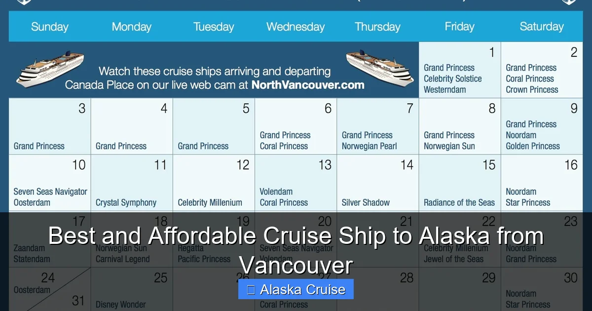Best and Affordable Cruise Ship to Alaska from Vancouver