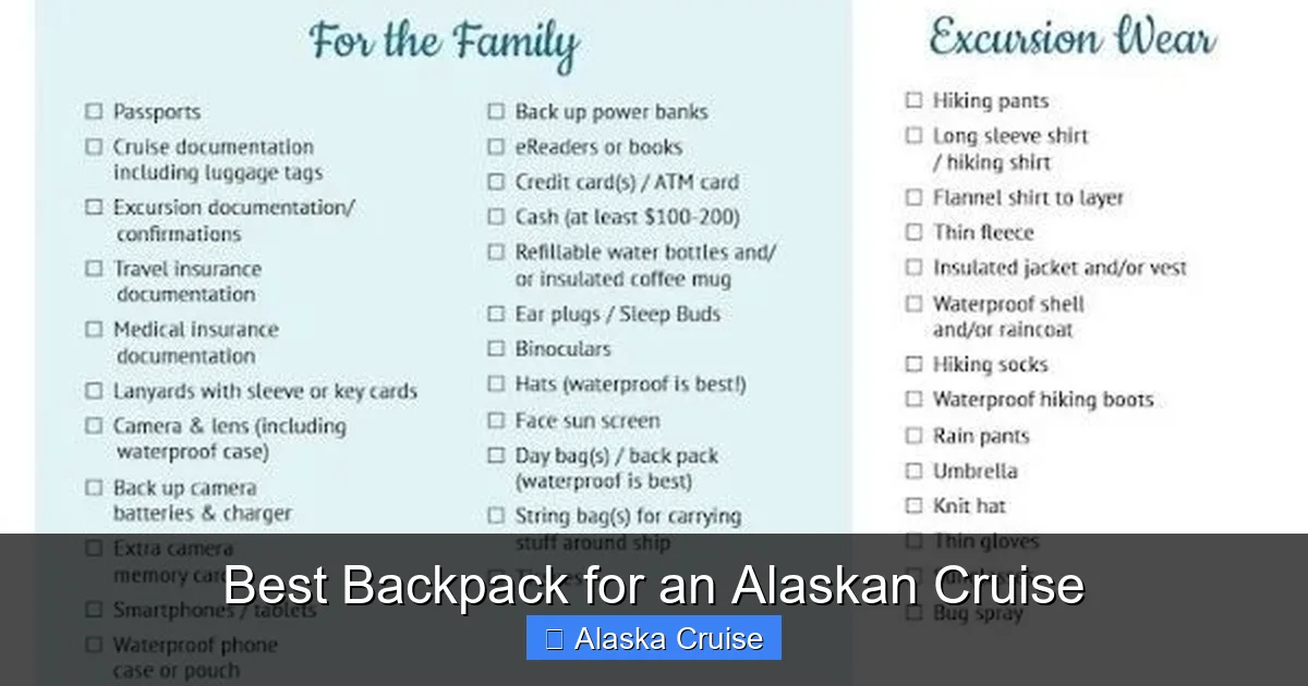 Best Backpack for an Alaskan Cruise