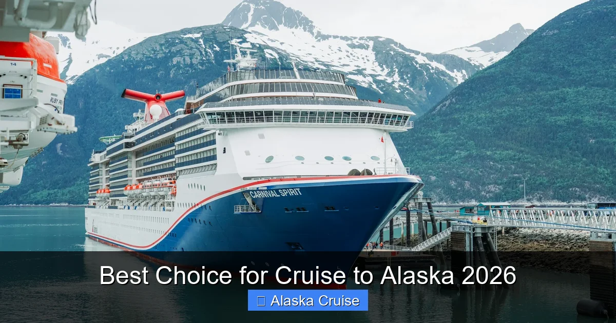 Best Choice for Cruise to Alaska 2026
