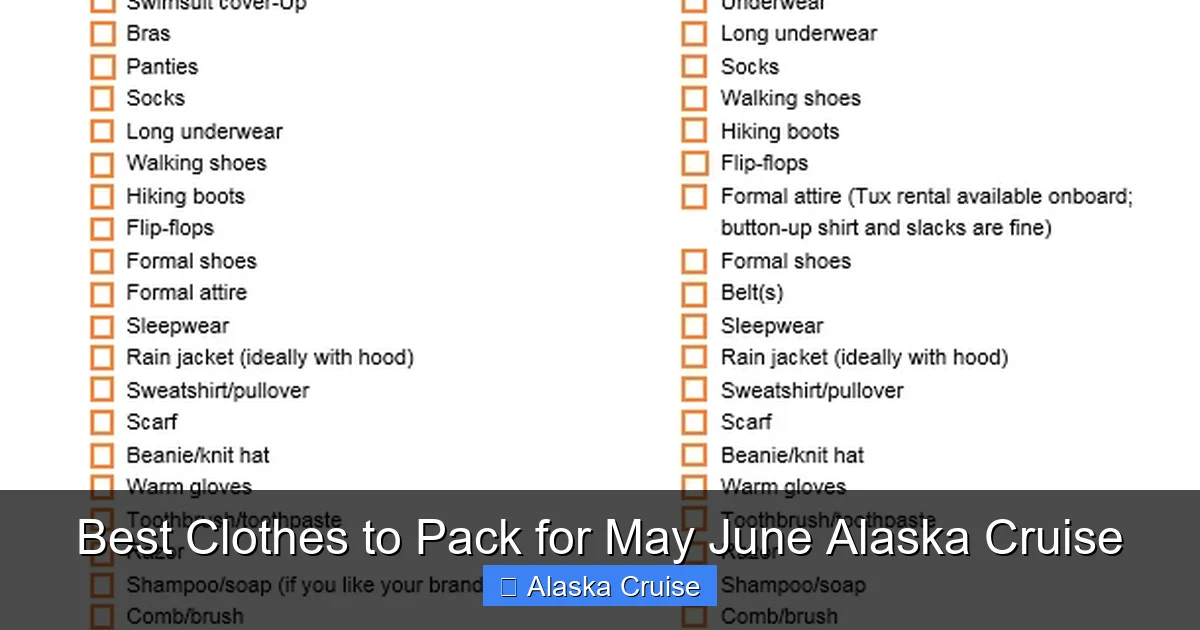 Best Clothes to Pack for May June Alaska Cruise