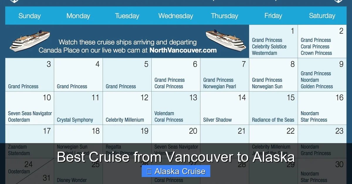 Best Cruise from Vancouver to Alaska